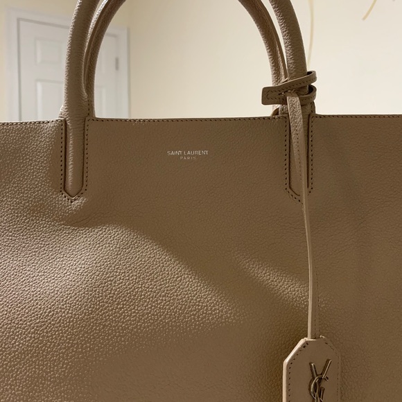 'Medium Cabas Rive Gauche' Grained Leather Satchel - Picture 4 of 8